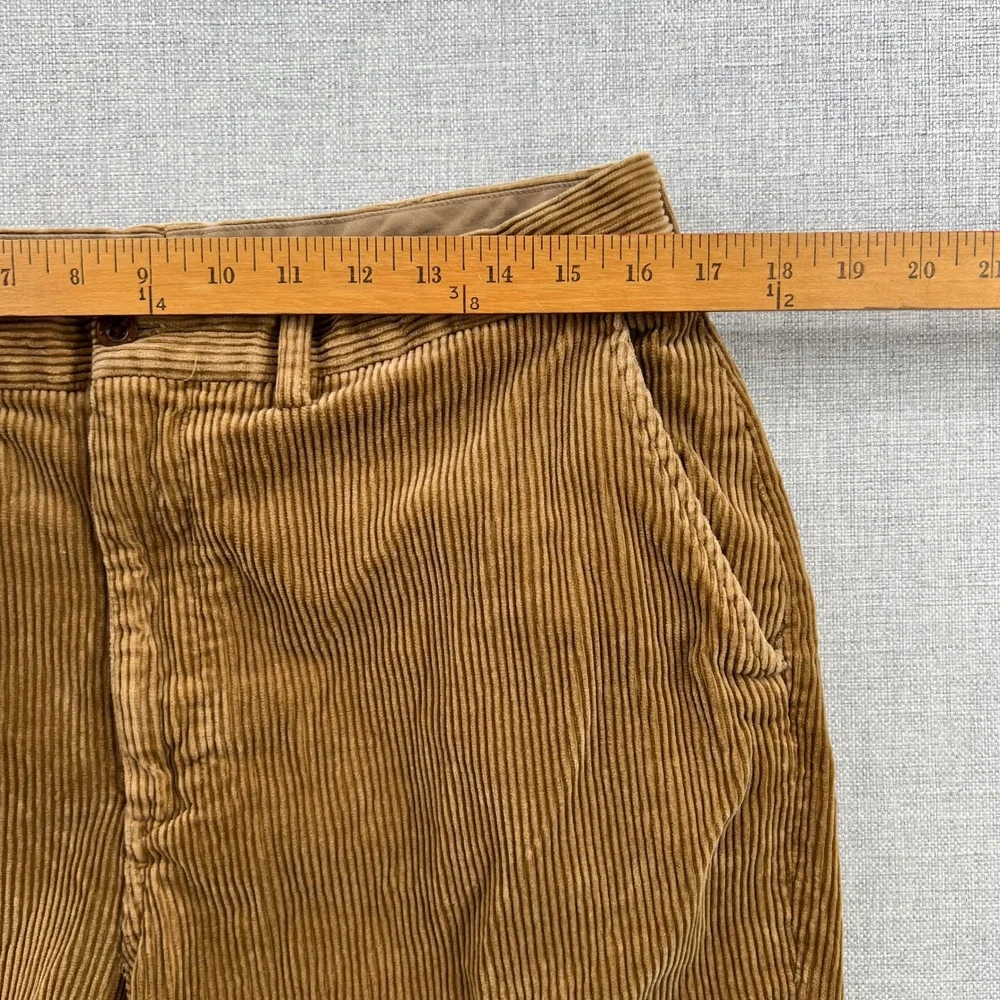 VTG Polo Ralph Lauren Corduroy Pants Men 34x30 Brown Wide Wale Cords Ivy Prep